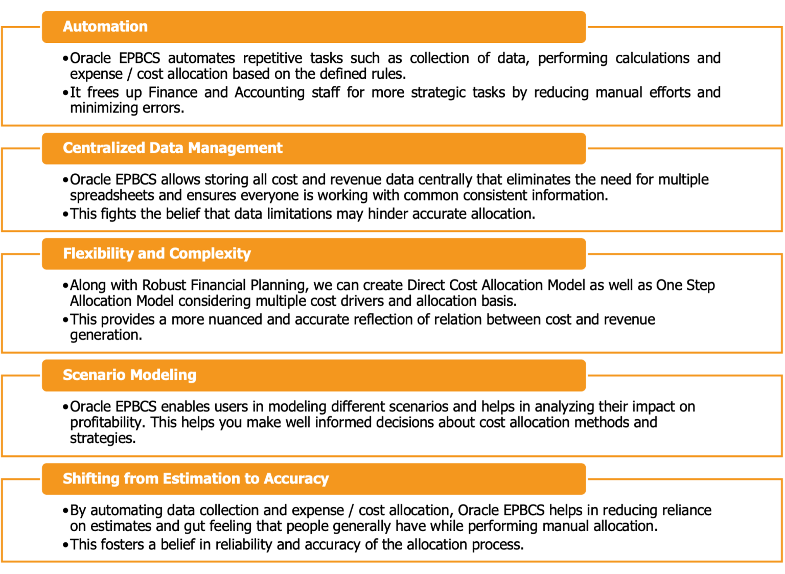 Expense/Cost Allocations - Simplified Approach using Oracle EPM - Orbrick