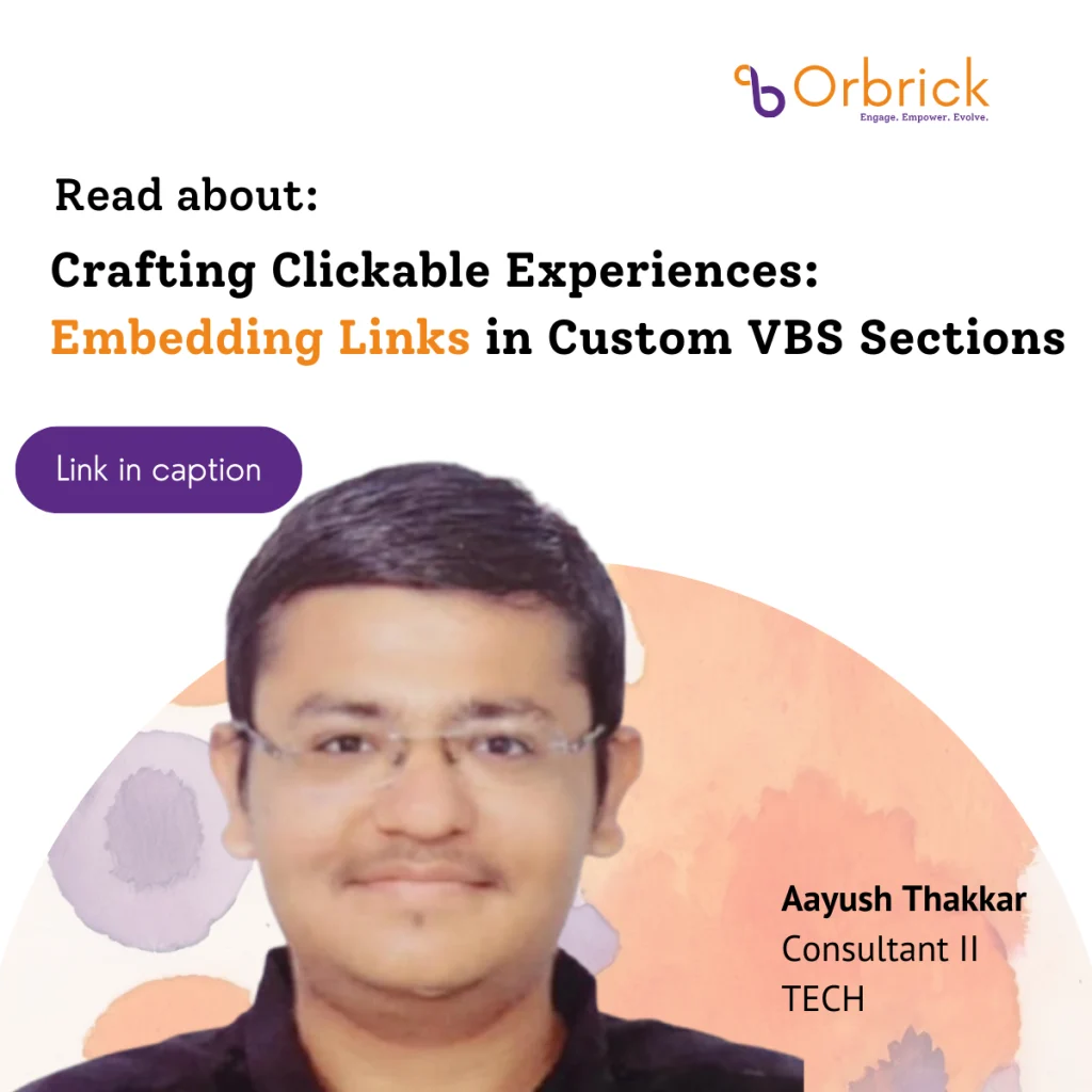 Crafting Clickable Experiences: Embedding Links in Custom VBS Sections