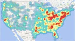Heatmap of the United States showing data density, illustrating how to make data impossible to misread