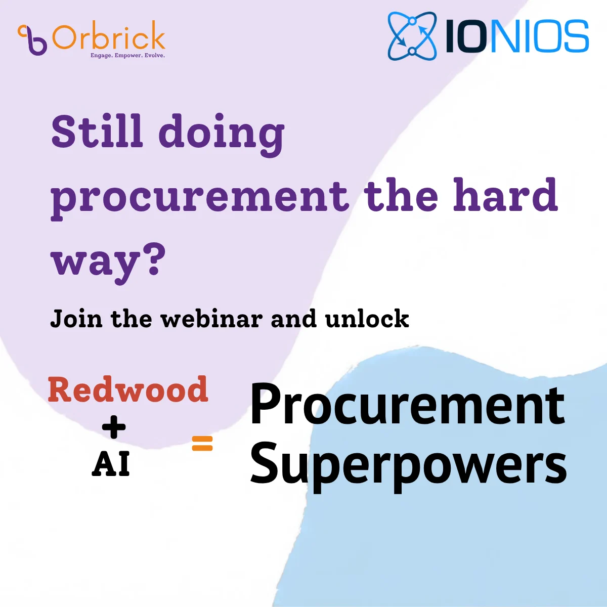 Webinar invitation for Redwood and AI for procurement superpowers