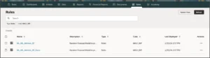 Oracle EPM Cloud Rules screen showing two rules for BYOML