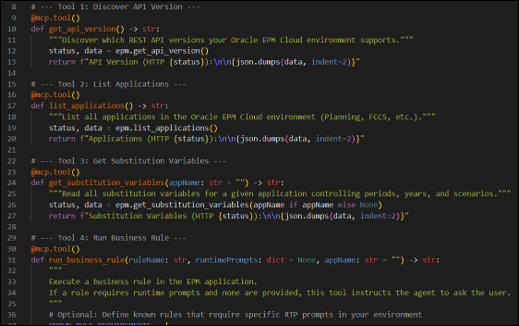 Bridging Claude Desktop and Oracle EPM Cloud via Python MCP