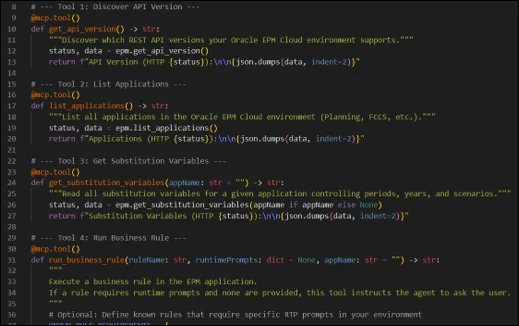 Bridging Claude Desktop and Oracle EPM Cloud via Python MCP 